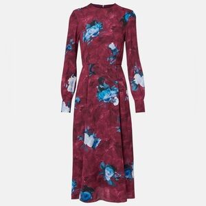 ERDEM Floral crêpe midi dress
